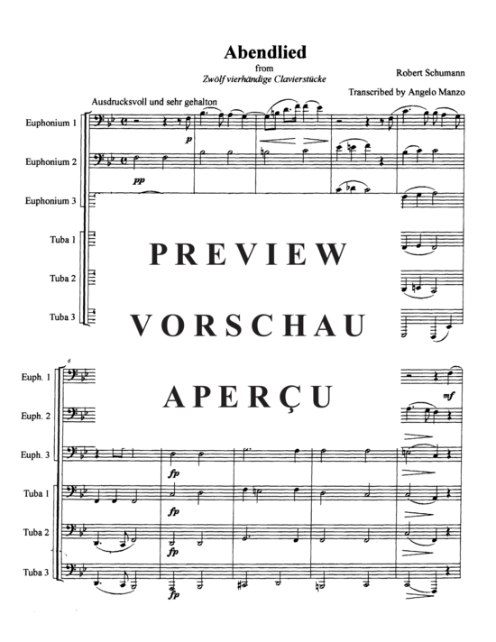 Produktgalerie: Seite 3 von 11 Abendlied , , (Tuba Ensemble EEETTT)