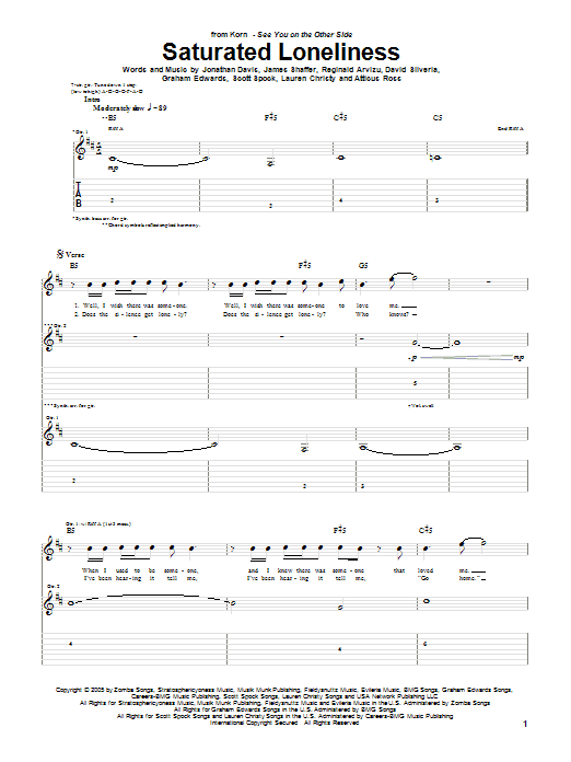 Produktgalerie: Seite 1 von 1 Saturated Loneliness, Korn, Gitarre