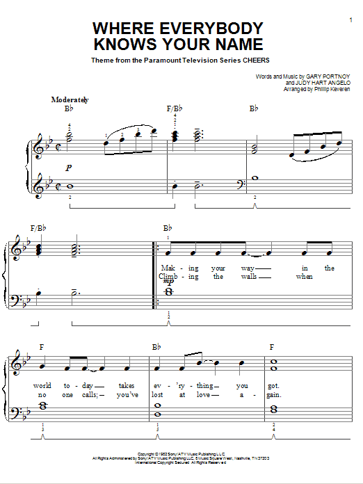 Produktbild zu: Where Everybody Knows Your Name (arr. Phillip Keveren)