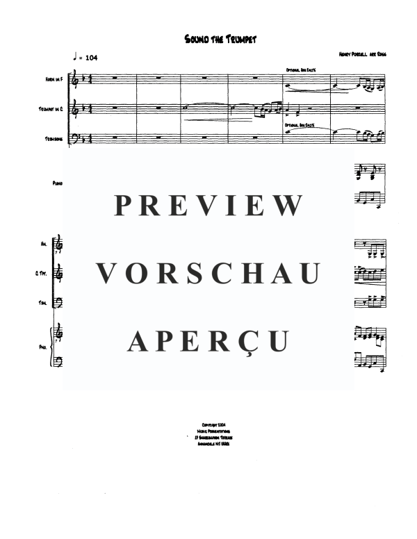 Produktgalerie: Seite 3 von 11 Sound the Trumpet, , Trompeten Trio und Klavier