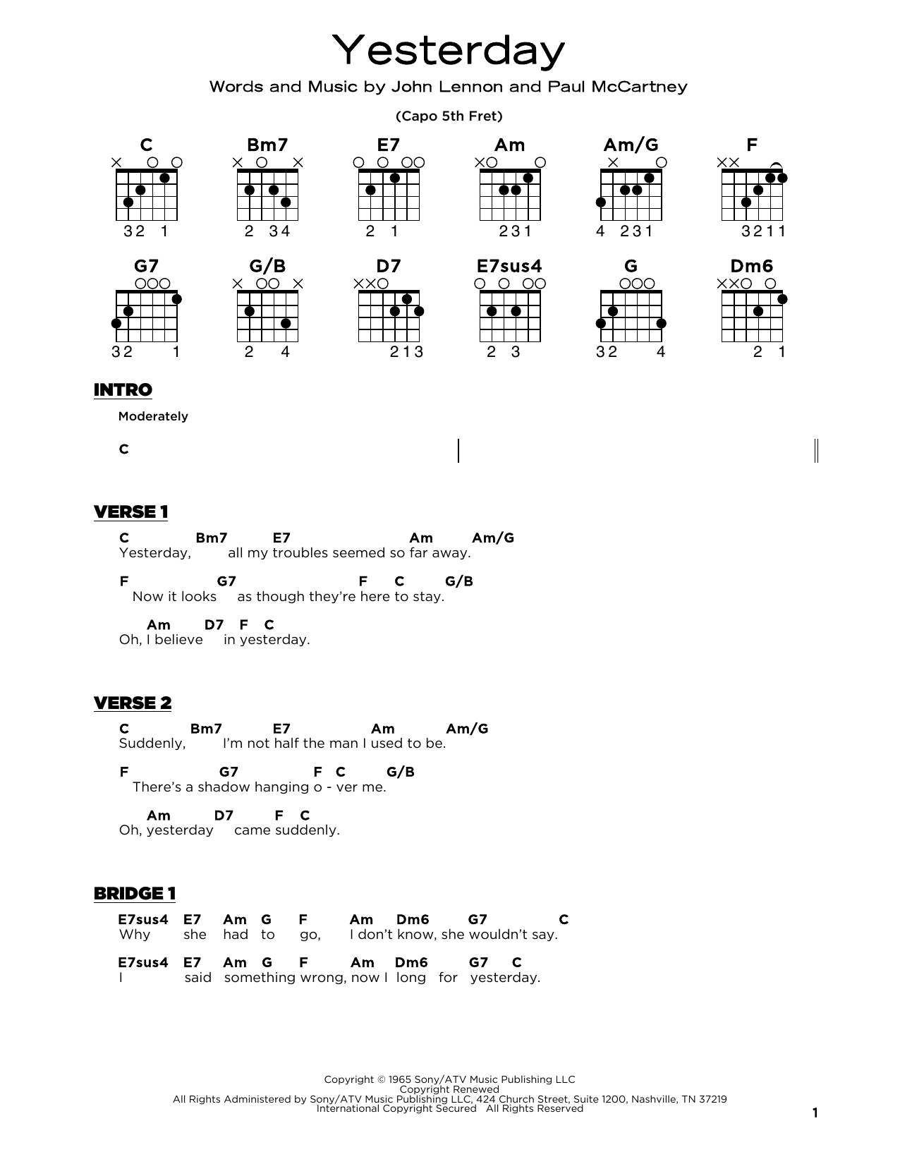Produktgalerie: Seite 1 von 1 Yesterday, The Beatles, Gitarre