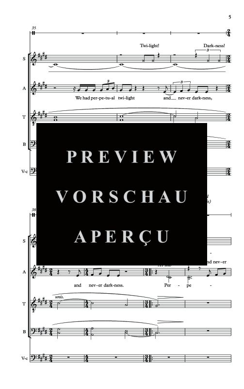 Produktgalerie: Seite 8 von 11 Body of the Moon, , Solo Gesang, Gemischter Chor, Violoncello und Trommel