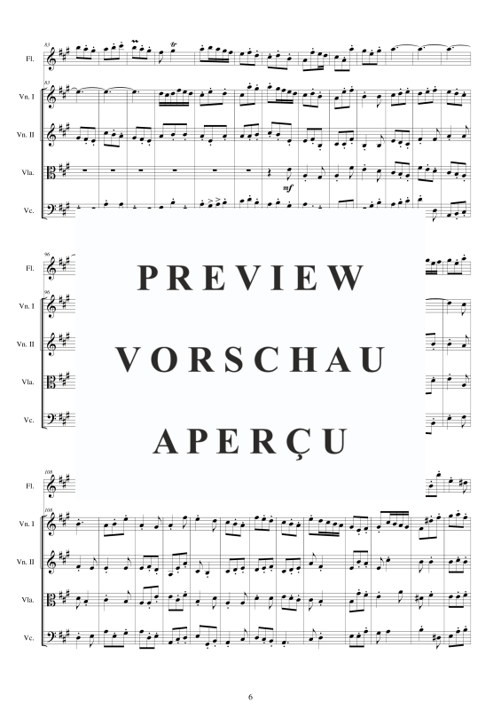 Produktgalerie: Seite 7 von 11 Concerto No.10 to 5 in A-Dur Op.5, , Querflöte Solo und Streicher Ensemble