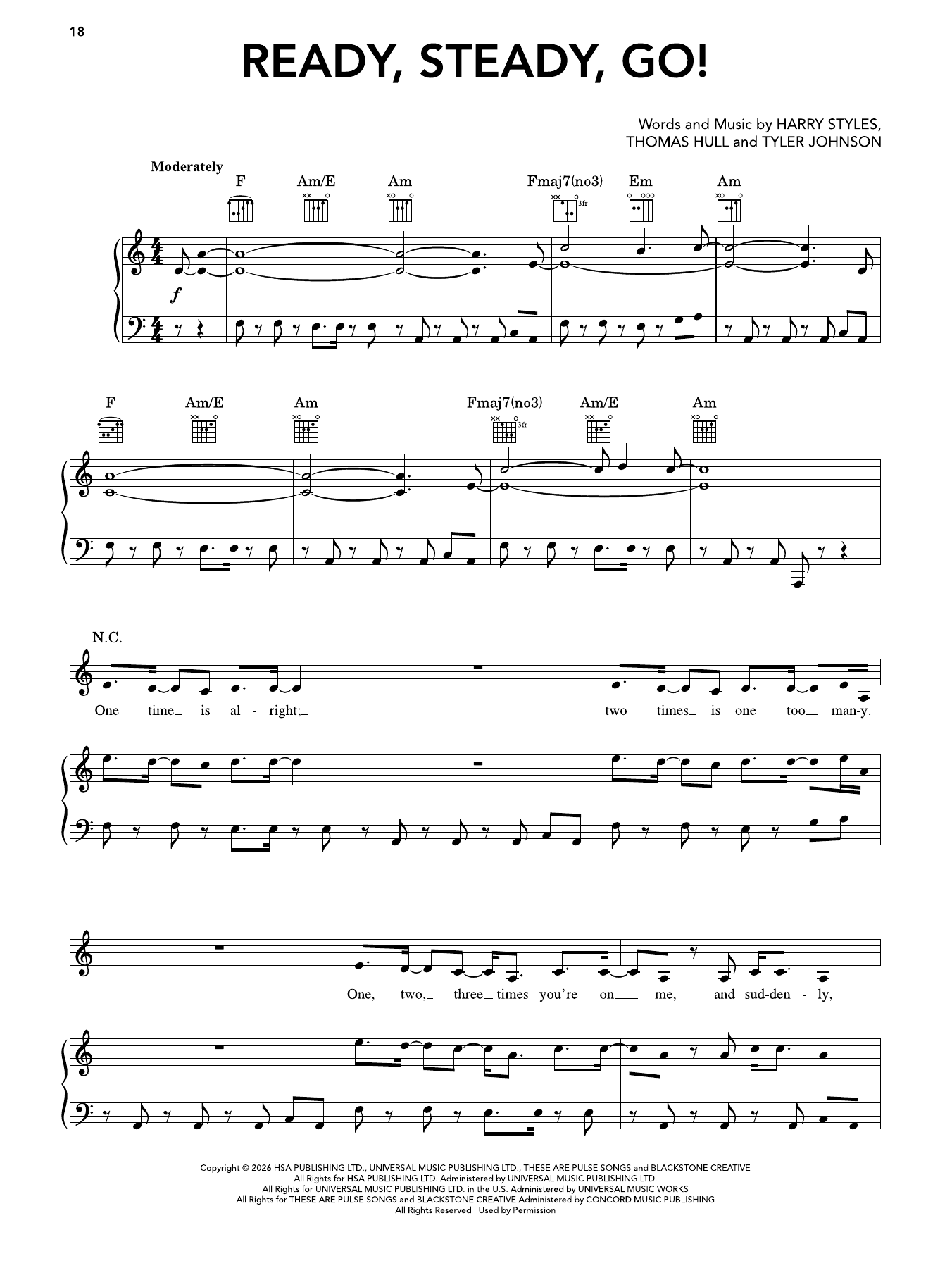 Produktgalerie: Seite 1 von 1 Ready, Steady, Go!, Harry Styles, Gesang, Gitarre, Klavier