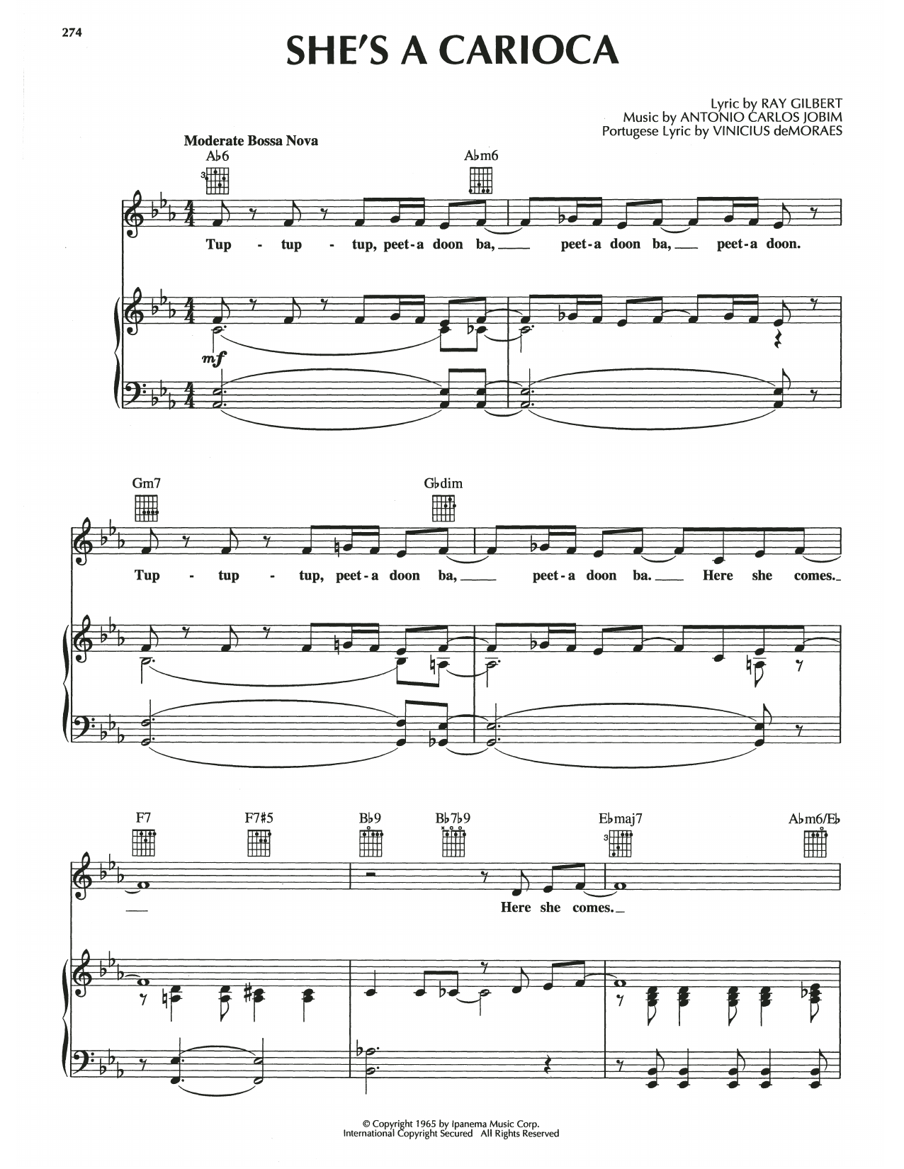Produktgalerie: Seite 1 von 1 She's A Carioca, Antonio Carlos Jobim, Gesang, Gitarre, Klavier