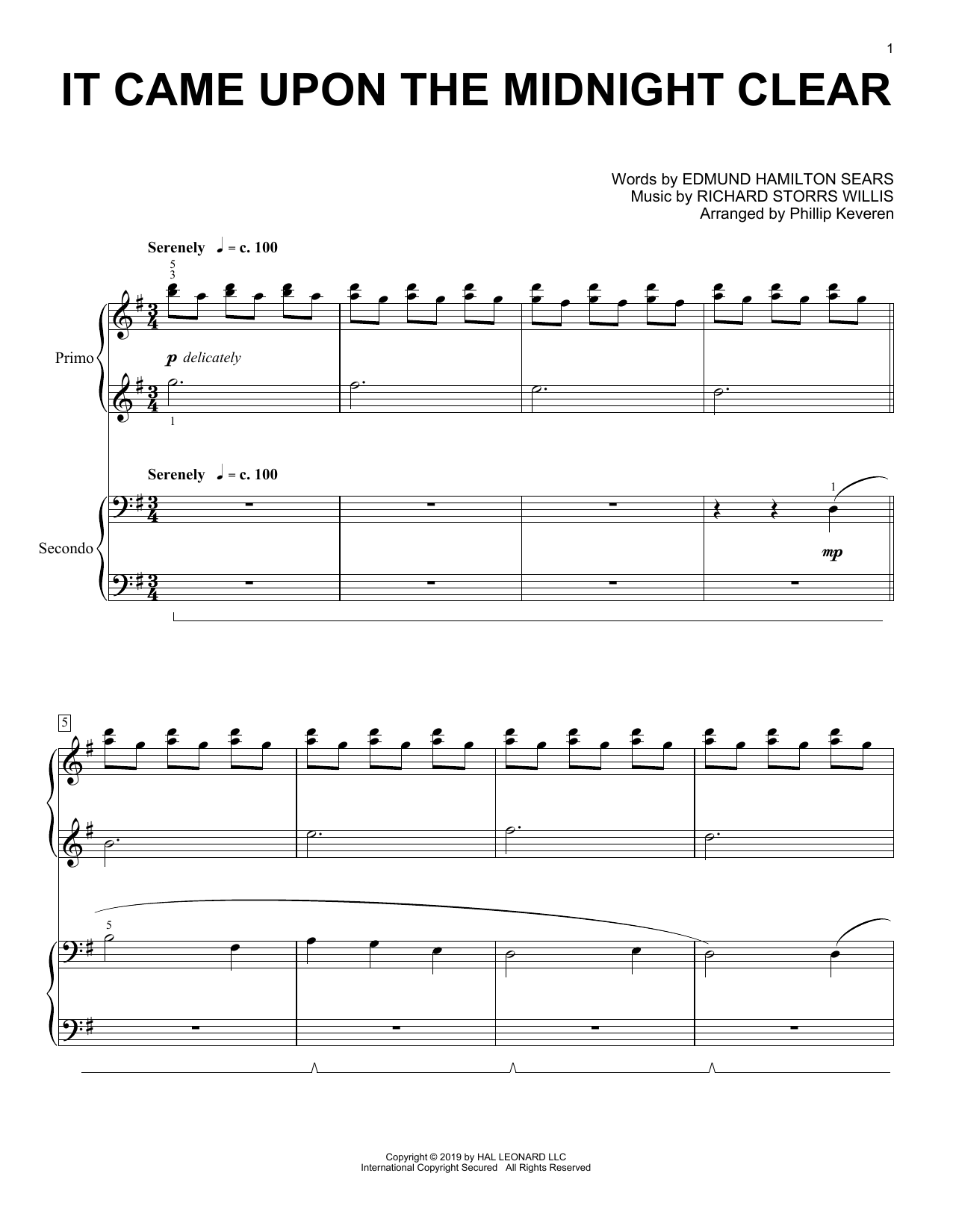 Produktbild zu: It Came Upon The Midnight Clear (arr. Phillip Keveren)