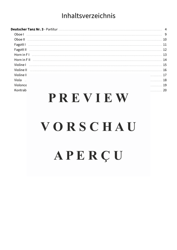 Produktgalerie: Seite 5 von 11 Deutscher Tanz Nr. 3, , Jugendkammerorchester