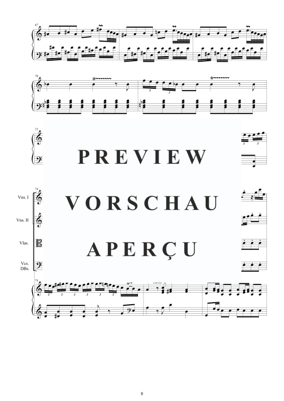 Produktgalerie: Seite 9 von 11 Cembalo Konzert Nr. 2 in C-Dur, , Cembalo und Streichorchester