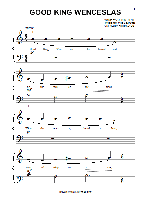 Produktgalerie: Seite 1 von 1 Good King Wenceslas, John M. Neale, Klavier