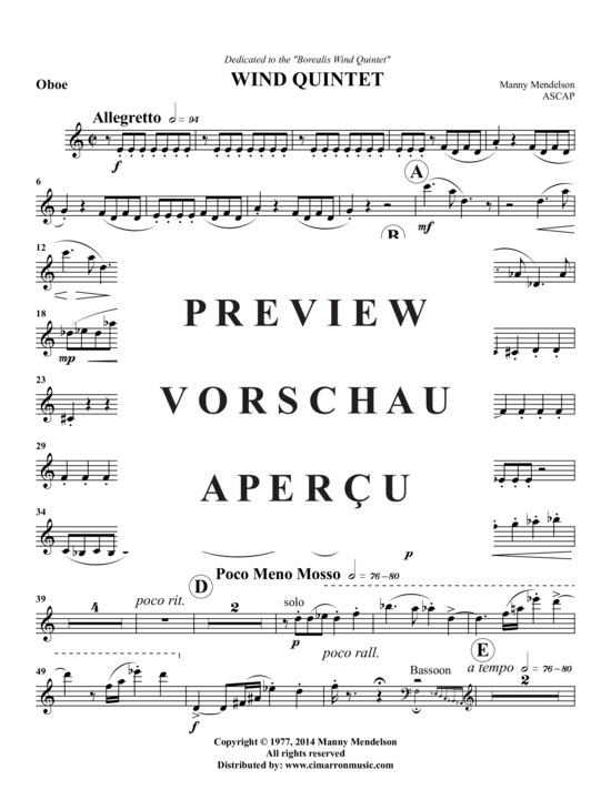 Produktgalerie: Seite 18 von 21 Wind Quintet , , (Holzbläserquintett)