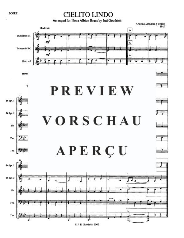 Produktgalerie: Seite 3 von 10 Cielito Linda, , Blechbläser Quintett