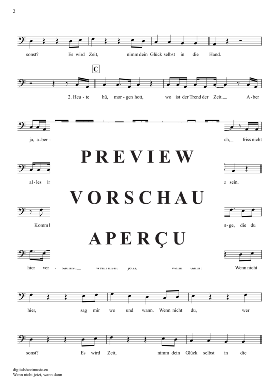 Product gallery: Page 3 of 4 Wenn Nicht Jetzt, Wann Dann , Höhner, (Posaune / Bariton)