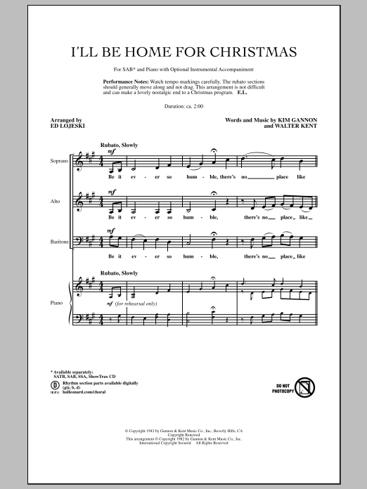 Produktbild zu: I'll Be Home For Christmas
