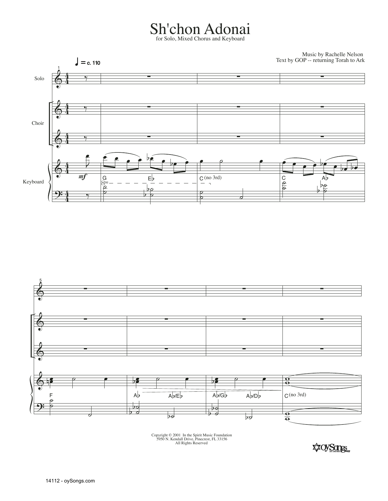 Produktbild zu: Sh'Chon Adonai