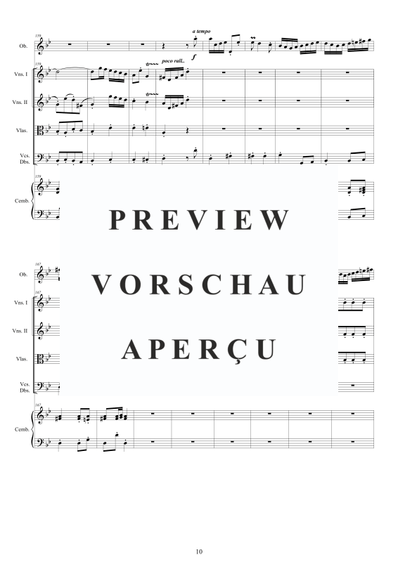 Produktgalerie: Seite 11 von 11 Concerto in G minor (I47a), , Oboe, Streicher und Cembalo