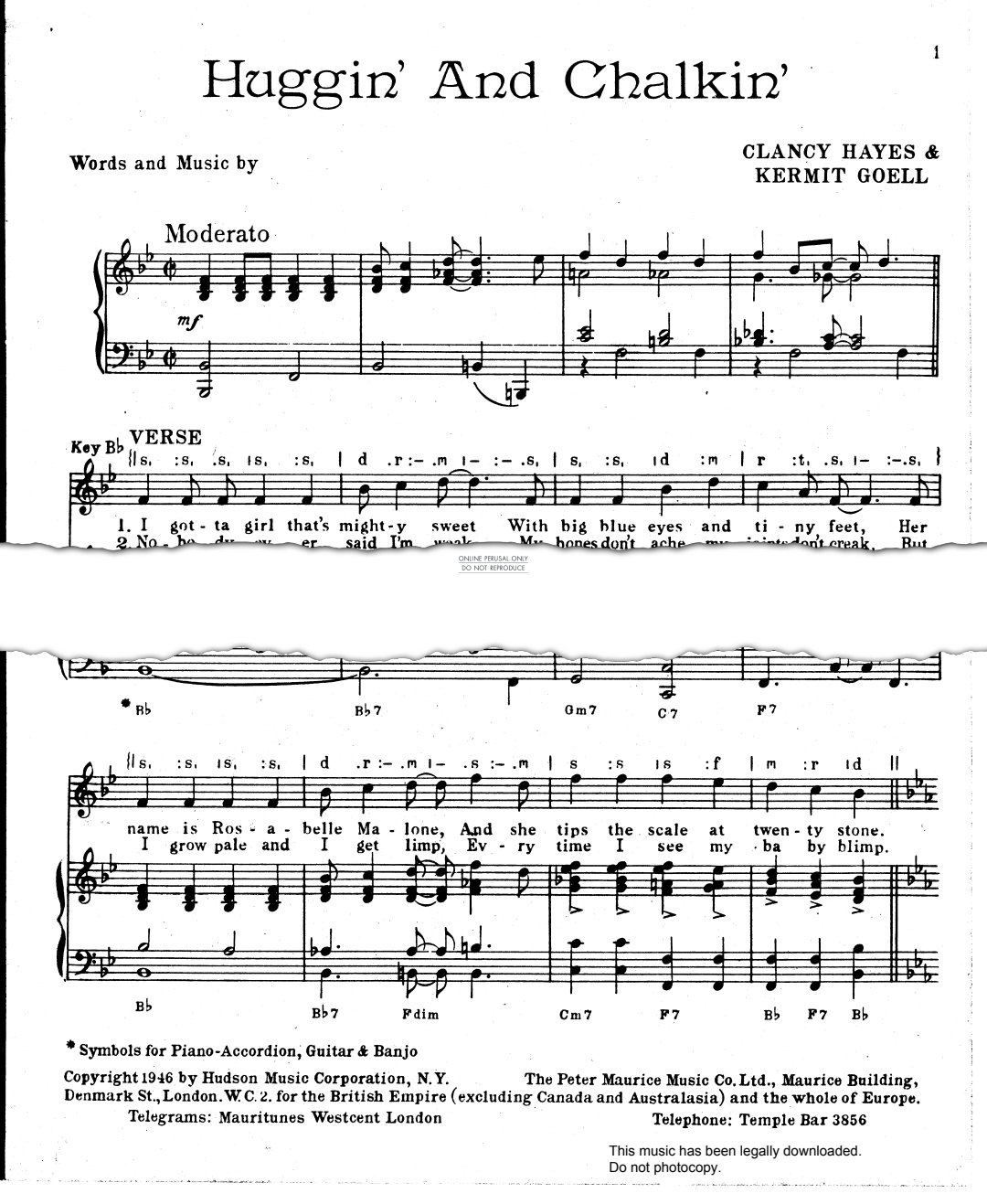 Produktgalerie: Seite 1 von 1 Huggin' And Chalkin', Hoagy Carmichael, Gesang, Gitarre, Klavier