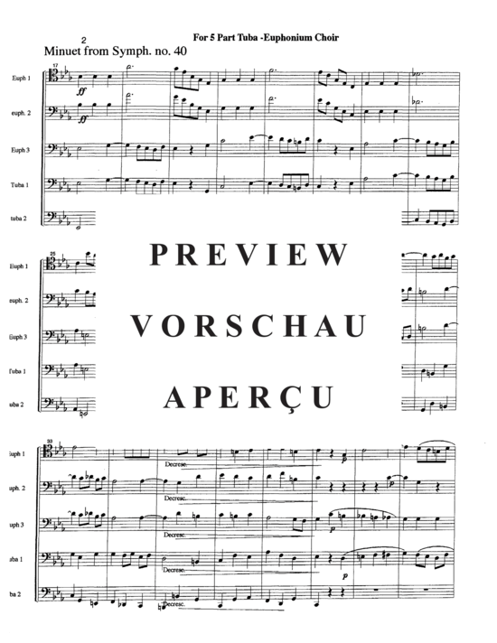 Product gallery: Page 4 of 16 Minuet , , (Tuba Quintet EEETT)