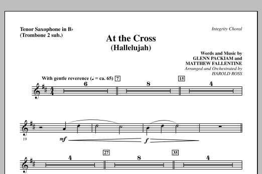 Produktbild zu:  At The Cross (Hallelujah) - Tenor Sax (sub. Tbn 2) - Harold Ross