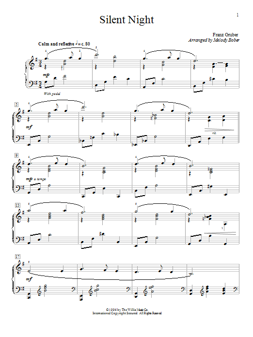 Product gallery: Page 1 of 1 Silent Night, Traditional