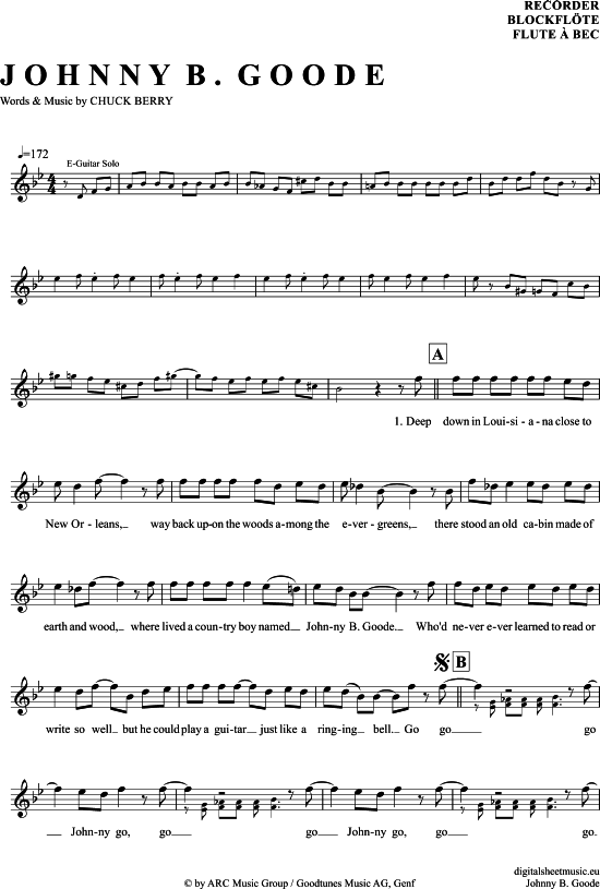 Product gallery: Page 1 of 4 Johnny B. Goode , Berry, Chuck, (recorder)