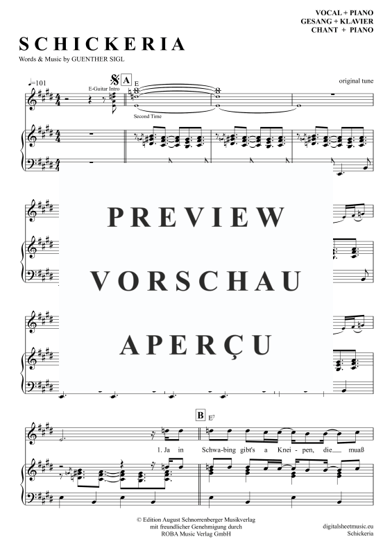 Produktgalerie: Seite 8 von 11 Schickeria, Spider Murphy Gang, Klavier, Gesang & Akkorde