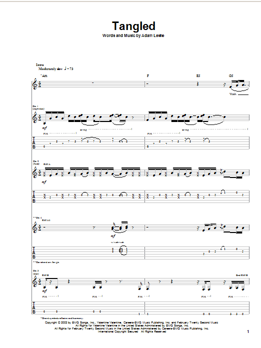 Produktgalerie: Seite 1 von 1 Tangled, Maroon 5, Gitarre
