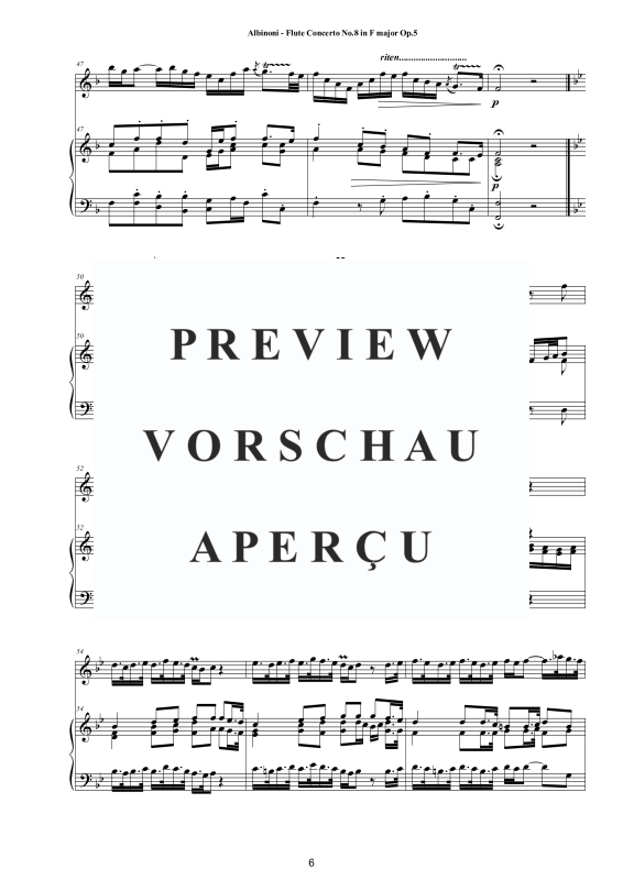 Product gallery: Page 7 of 11 Flute Concerto No.8 in F-Dur Op.5, , Flute and Piano/Harpsichord