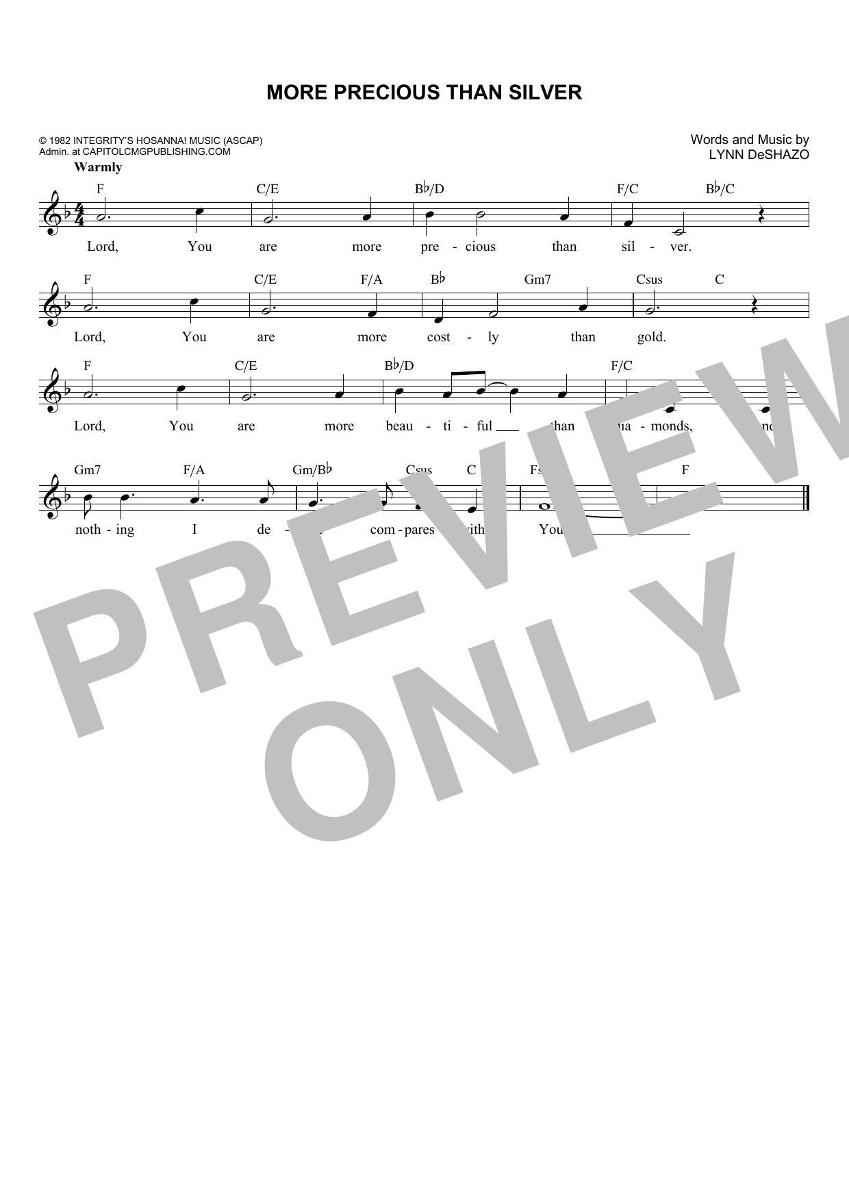 Produktbild zu: More Precious Than Silver