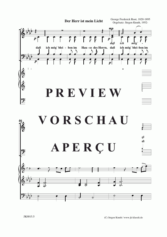 Produktgalerie: Seite 6 von 11 Der Herr ist mein Licht, , Gemischter Chor + Orgel