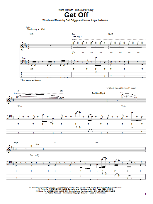 Produktgalerie: Seite 1 von 1 Get Off, Foxy, E-Bass