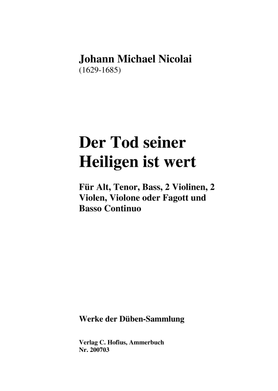 Produktbild zu: Der Tod seiner Heiligen ist wert