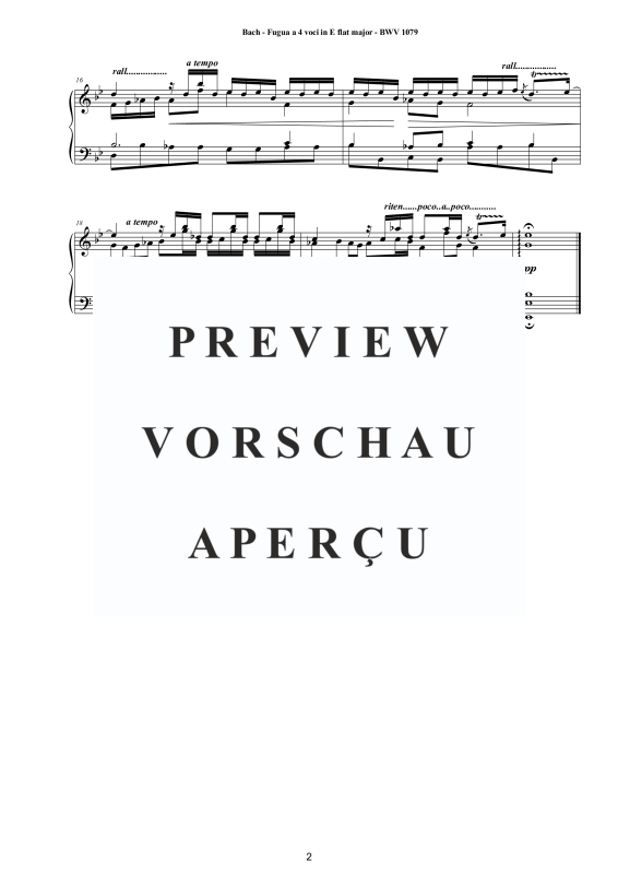 Produktgalerie: Seite 3 von 3 Sonatina (Fuga a 4 voci in E flat major) BWV 106 "Actus Tragicus", , Klavier Solo