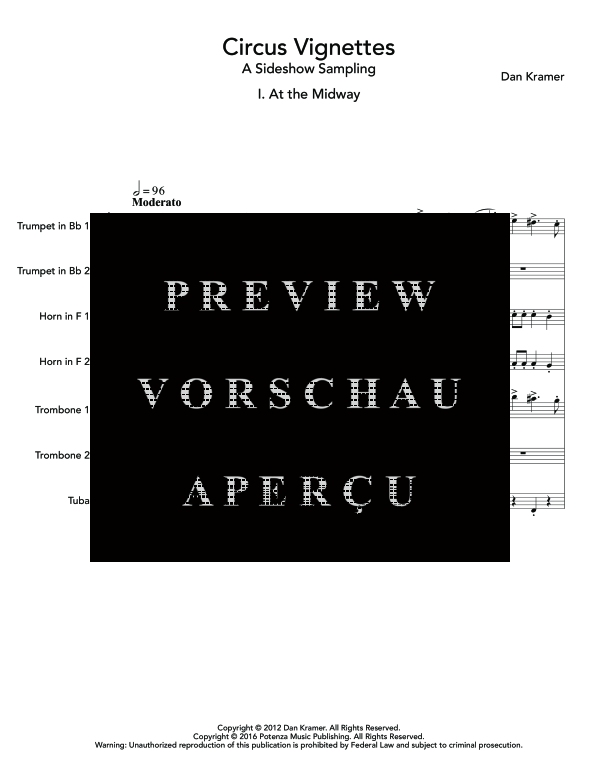Produktgalerie: Seite 5 von 11 Circus Vignettes, , (Blechbläser Septett)