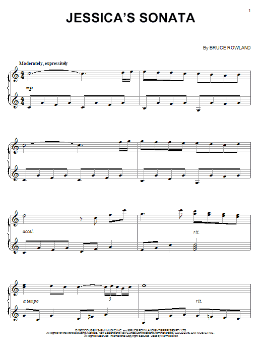 Product gallery: Page 1 of 1 Jessica's Sonata, Bruce Rowland