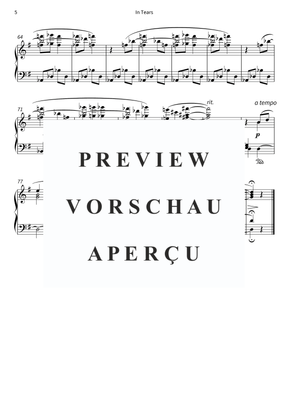 Product gallery: Page 7 of 7 In Tears - No. 9 from On the Overgrown Path, , Piano Solo