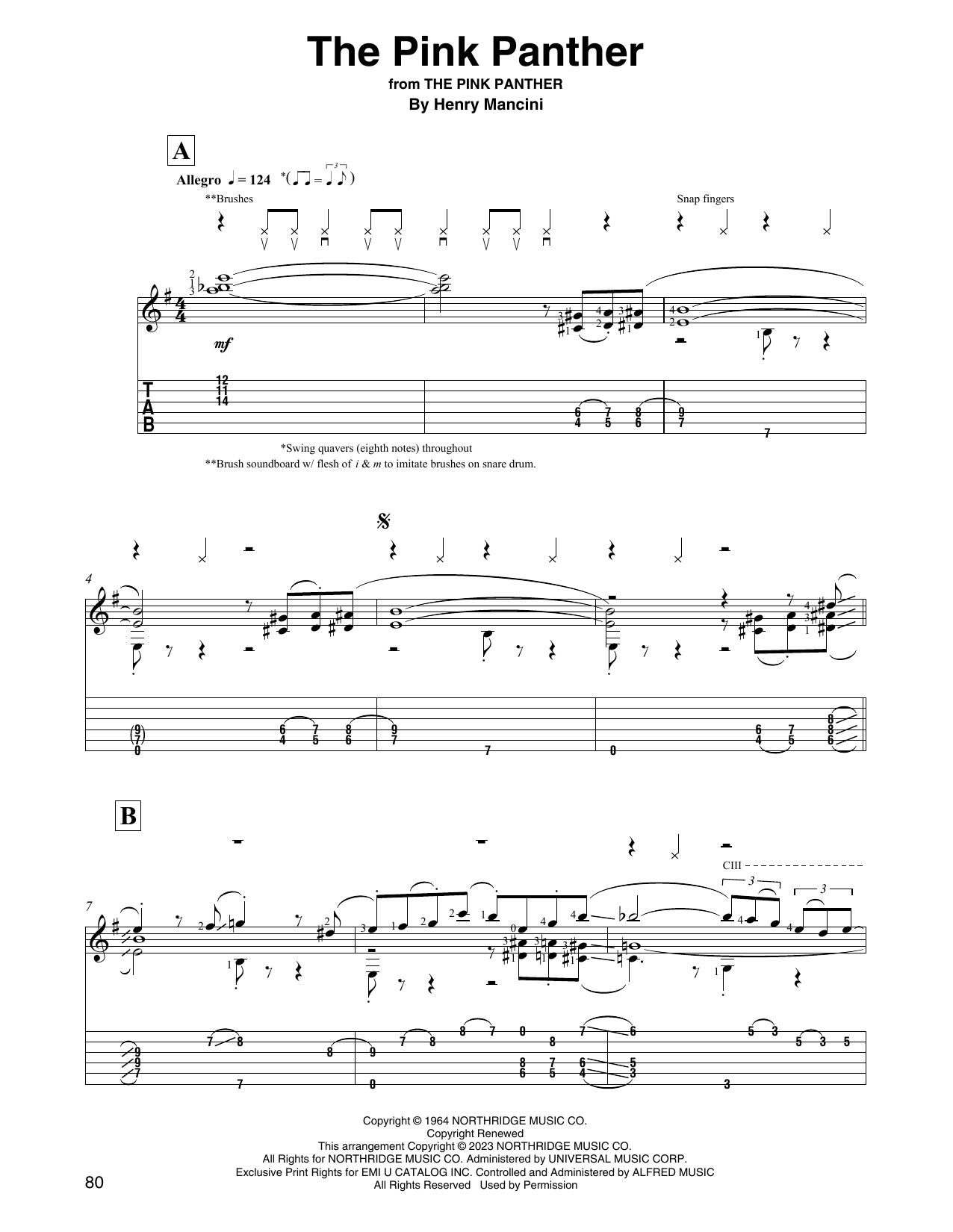 Product picture to: The Pink Panther (arr. David Jaggs)