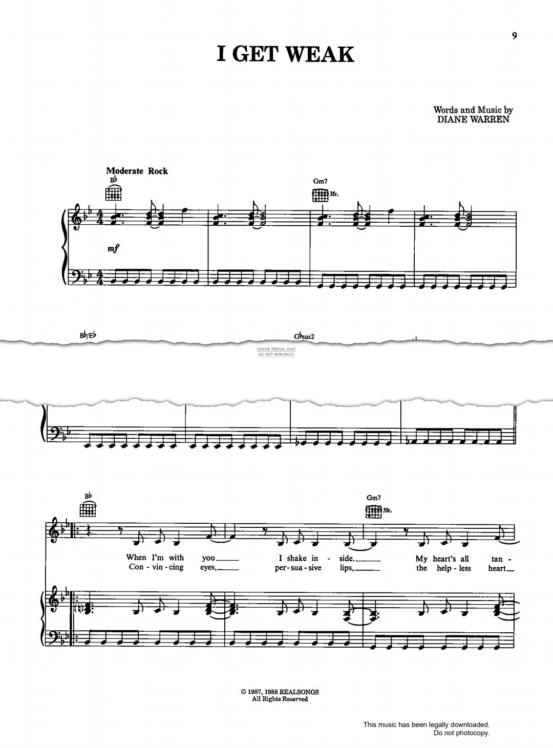 Produktgalerie: Seite 1 von 1 I Get Weak, Belinda Carlisle, Gesang, Gitarre, Klavier