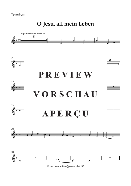 Product gallery: Page 5 of 8 O Jesu, all mein Leben bist du , , (Tenorhorn + Keyboard)