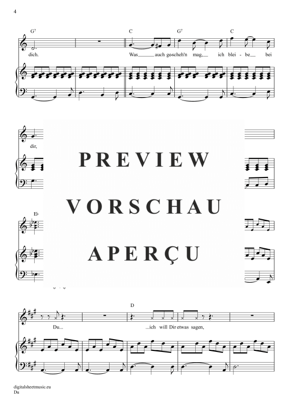 Produktgalerie: Seite 5 von 9 Du, Maffay, Peter, Klavier Begleitung + Gesang