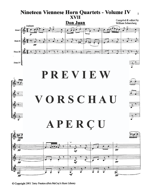 Produktgalerie: Seite 5 von 11 19 Viennese Horn Quartets, Vol. IV, , Horn Quartett
