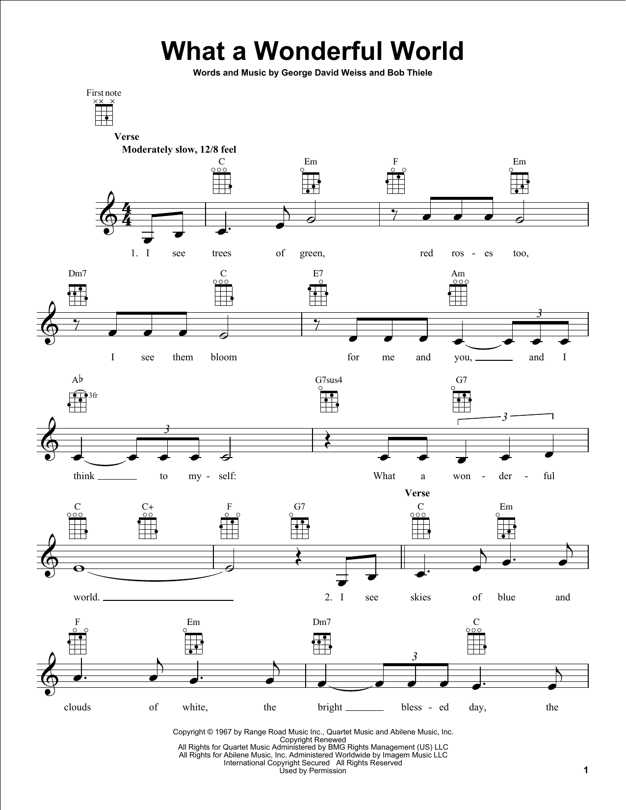 Product gallery: Page 1 of 1 What A Wonderful World, Louis Armstrong