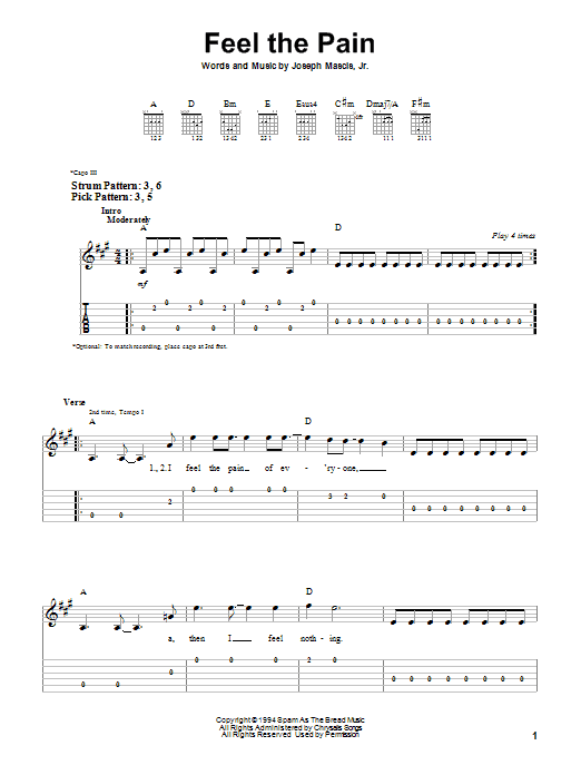 Produktgalerie: Seite 1 von 1 Feel The Pain, Dinosaur Jr., Gitarre
