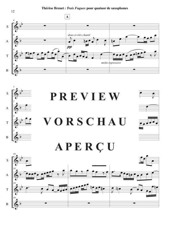 Product gallery: Page 13 of 21 Drei Fugen , , (Saxophone Quartet SATB)