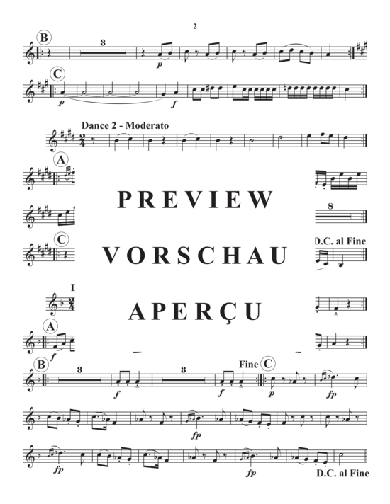 Produktgalerie: Seite 15 von 19 Overture and Three Country Dances, K. 106 , , (Blechbläserquintett)
