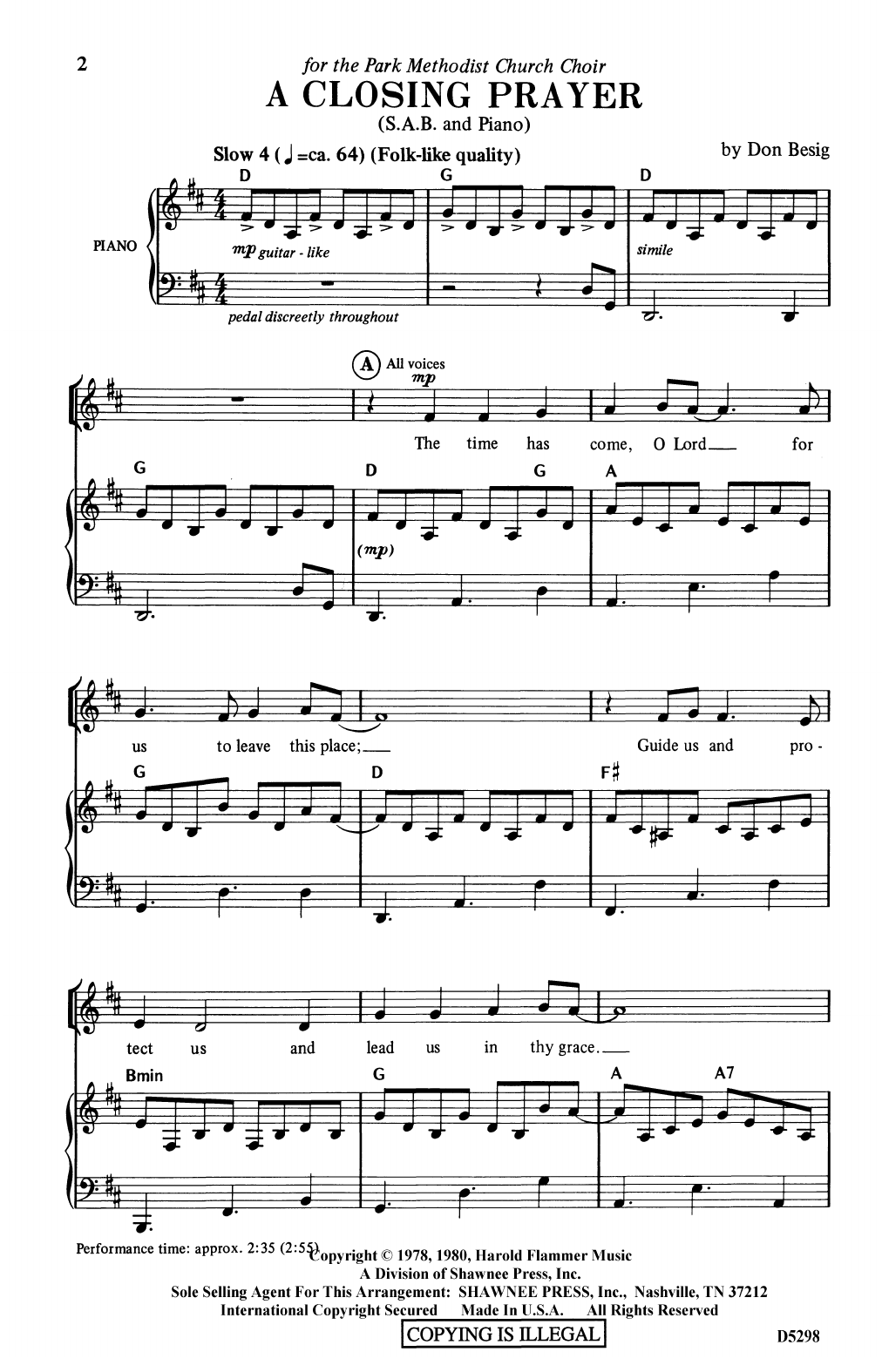 Produktbild zu: A Closing Prayer
