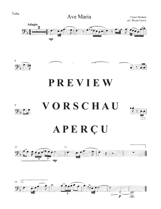 Product gallery: Page 6 of 6 Ave Maria , , (tuba + piano)
