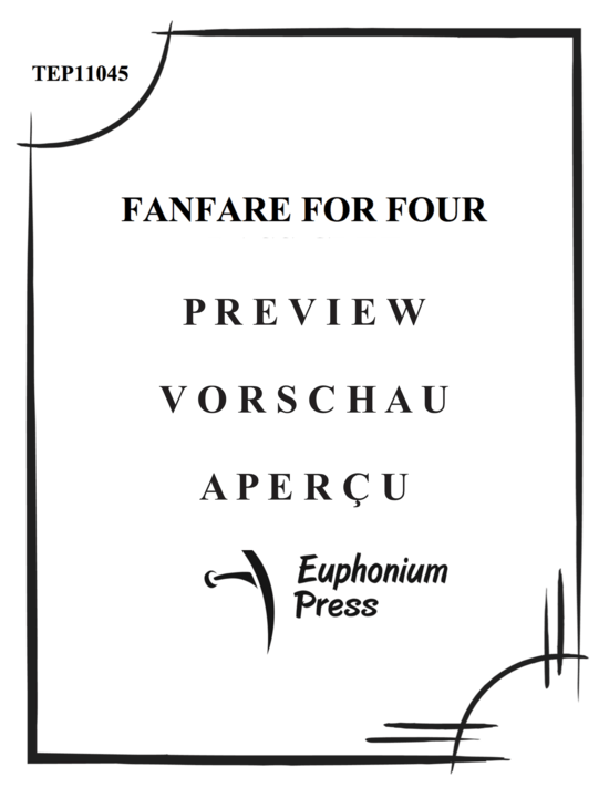 Product gallery: Page 2 of 13 Fanfare for Four Bass Clef Instruments , , (Tuba Quartett EETT)