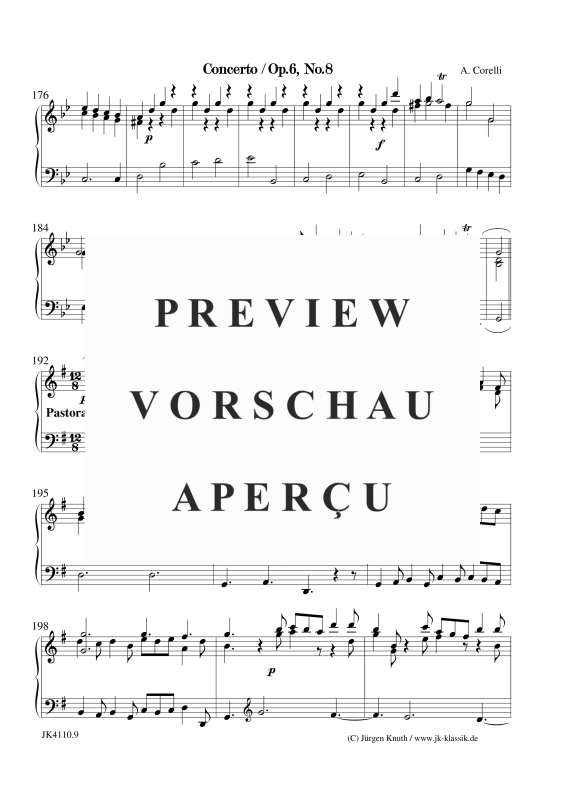 gallery: Concerto Op.6. No.8, , Klavier/Cembalo Solo