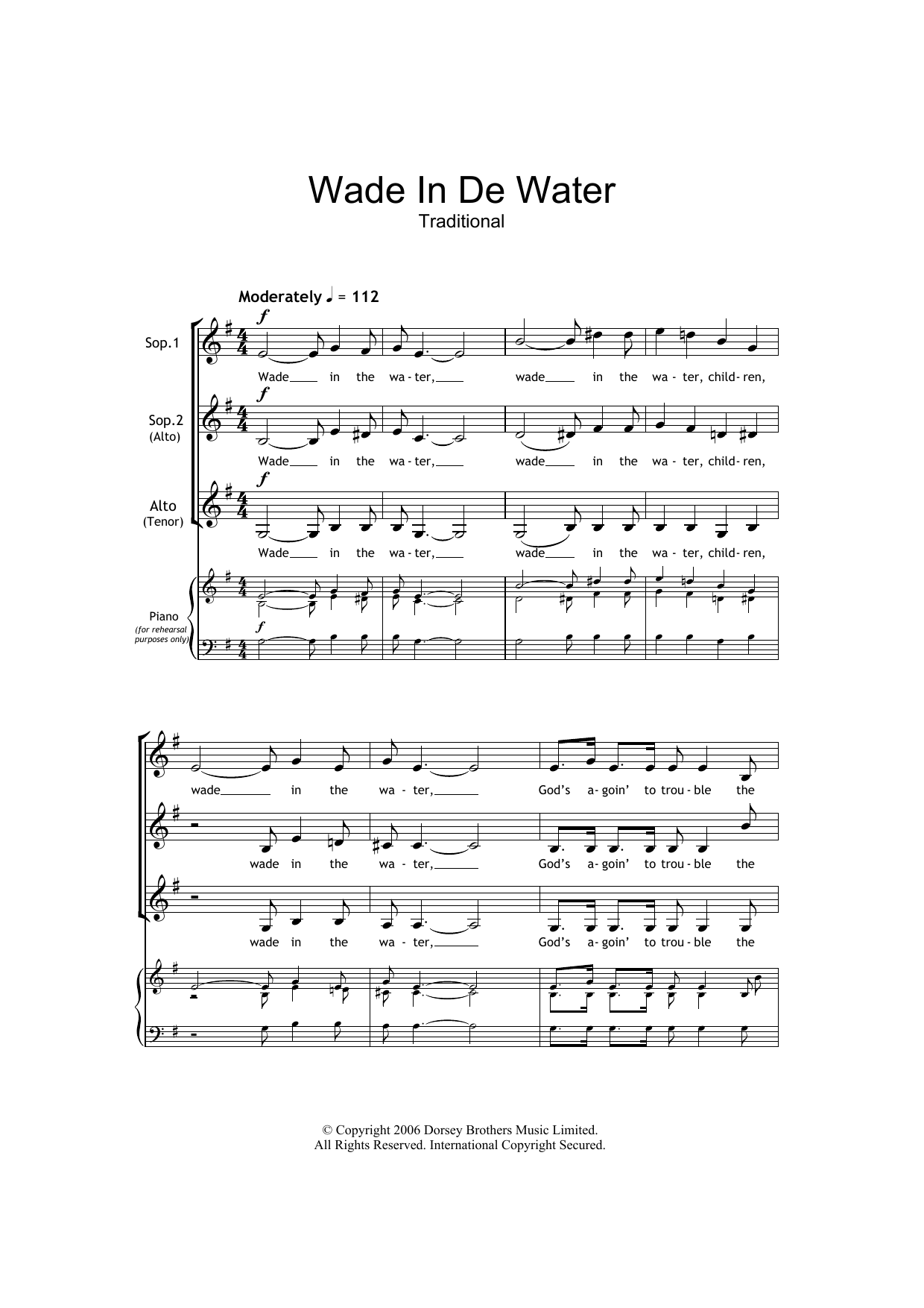 Produktgalerie: Seite 1 von 1 Wade In The Water (arr. Barrie Carson Turner), Traditional, Chor
