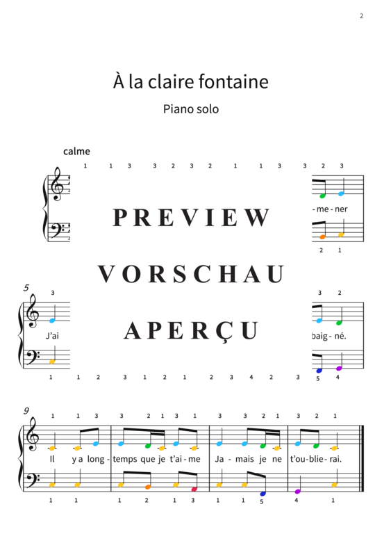 Produktgalerie: Seite 5 von 5 À  la claire fontaine, , (Gesang + Klavier)